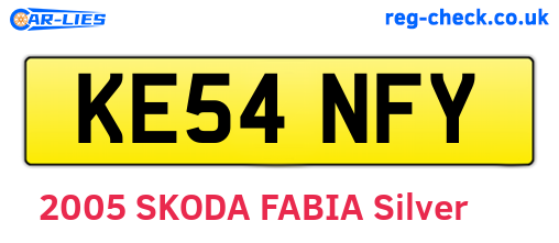 KE54NFY are the vehicle registration plates.