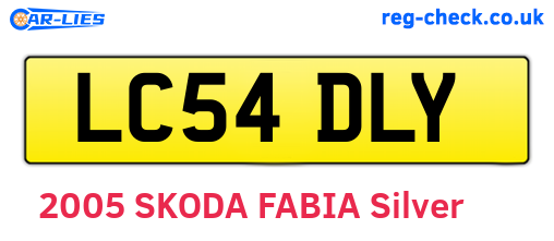 LC54DLY are the vehicle registration plates.