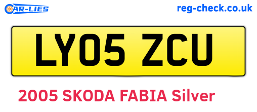 LY05ZCU are the vehicle registration plates.