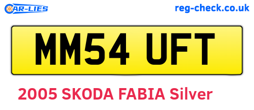 MM54UFT are the vehicle registration plates.