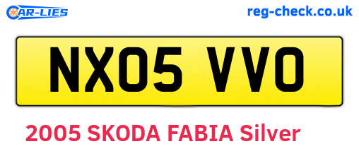 NX05VVO are the vehicle registration plates.