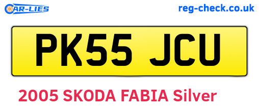 PK55JCU are the vehicle registration plates.