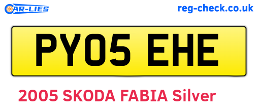 PY05EHE are the vehicle registration plates.