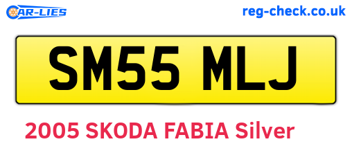 SM55MLJ are the vehicle registration plates.
