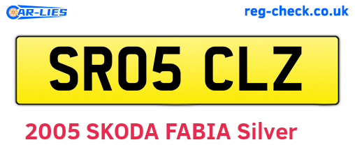 SR05CLZ are the vehicle registration plates.