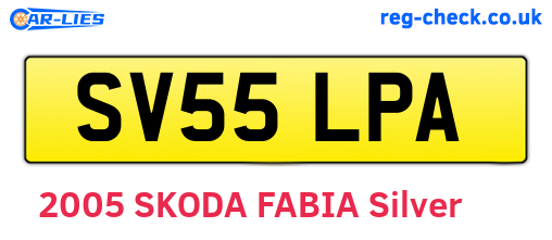 SV55LPA are the vehicle registration plates.