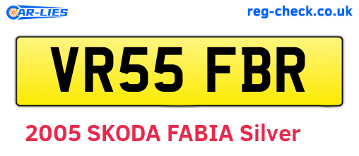 VR55FBR are the vehicle registration plates.