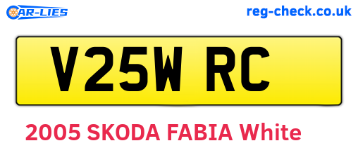 V25WRC are the vehicle registration plates.