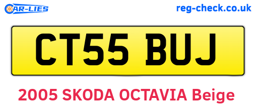 CT55BUJ are the vehicle registration plates.