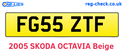FG55ZTF are the vehicle registration plates.
