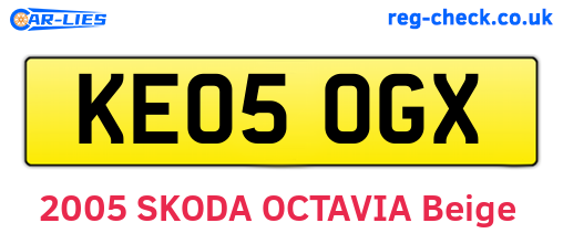 KE05OGX are the vehicle registration plates.