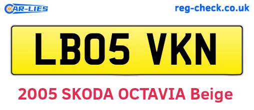 LB05VKN are the vehicle registration plates.