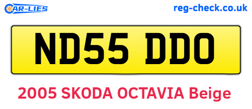 ND55DDO are the vehicle registration plates.