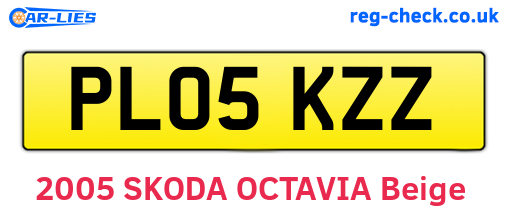 PL05KZZ are the vehicle registration plates.