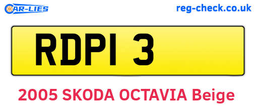 RDP13 are the vehicle registration plates.