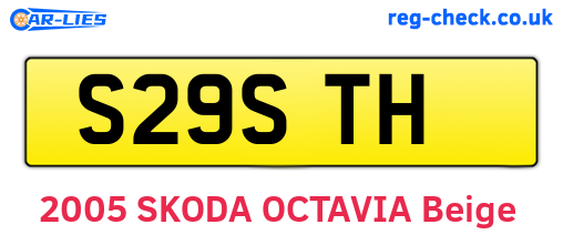 S29STH are the vehicle registration plates.
