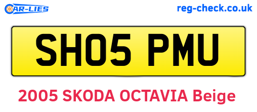 SH05PMU are the vehicle registration plates.