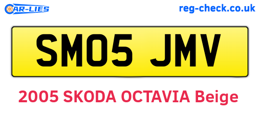 SM05JMV are the vehicle registration plates.