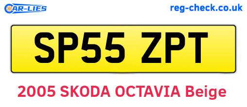 SP55ZPT are the vehicle registration plates.