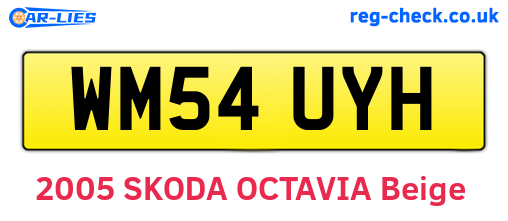 WM54UYH are the vehicle registration plates.