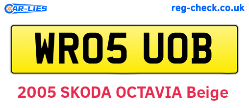 WR05UOB are the vehicle registration plates.