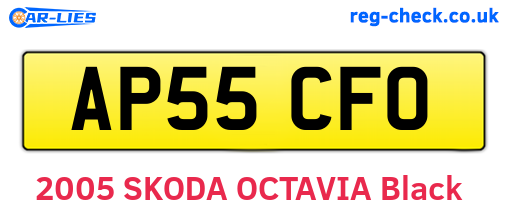 AP55CFO are the vehicle registration plates.
