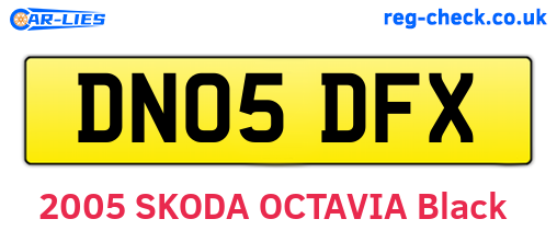 DN05DFX are the vehicle registration plates.