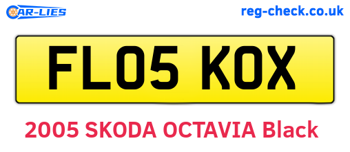 FL05KOX are the vehicle registration plates.