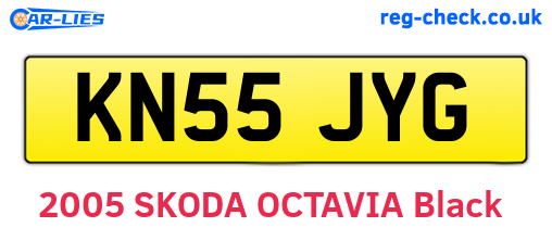KN55JYG are the vehicle registration plates.