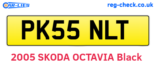 PK55NLT are the vehicle registration plates.