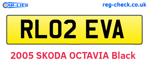 RL02EVA are the vehicle registration plates.