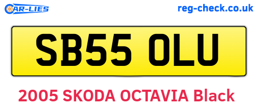SB55OLU are the vehicle registration plates.
