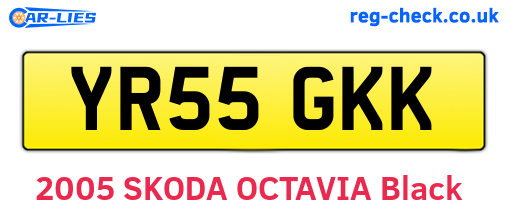 YR55GKK are the vehicle registration plates.