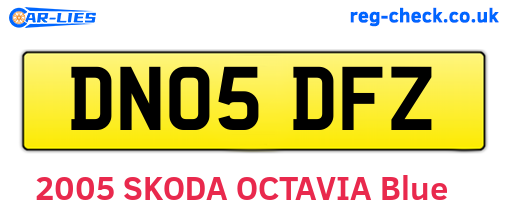 DN05DFZ are the vehicle registration plates.