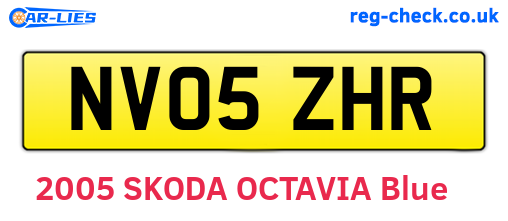 NV05ZHR are the vehicle registration plates.