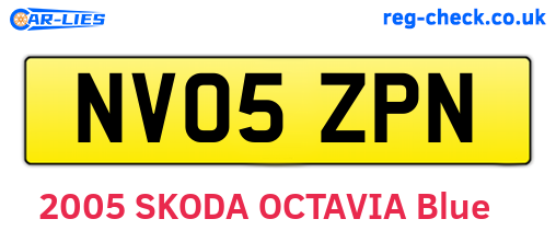 NV05ZPN are the vehicle registration plates.