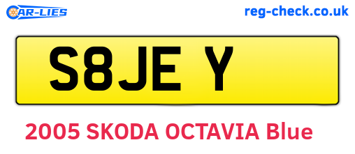S8JEY are the vehicle registration plates.