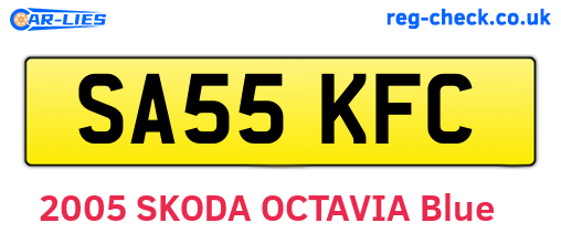 SA55KFC are the vehicle registration plates.