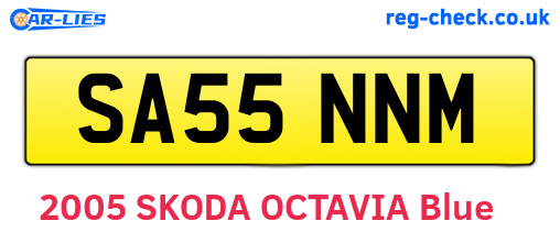SA55NNM are the vehicle registration plates.
