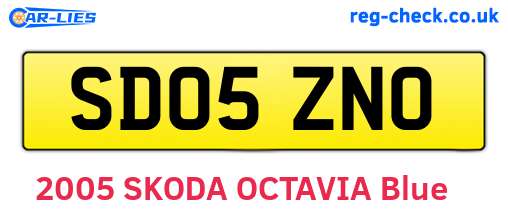 SD05ZNO are the vehicle registration plates.