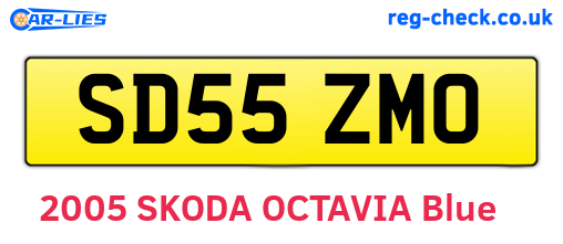 SD55ZMO are the vehicle registration plates.
