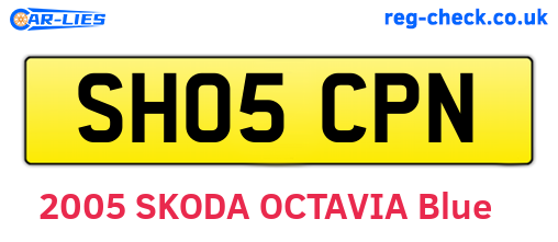 SH05CPN are the vehicle registration plates.