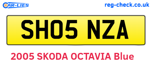 SH05NZA are the vehicle registration plates.