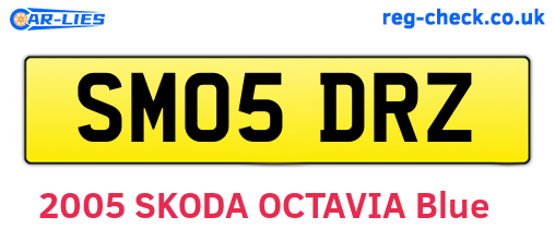 SM05DRZ are the vehicle registration plates.