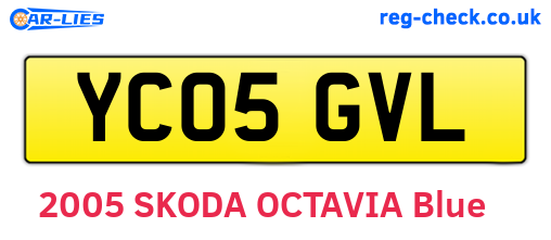 YC05GVL are the vehicle registration plates.