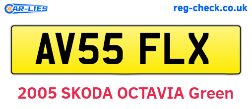 AV55FLX are the vehicle registration plates.