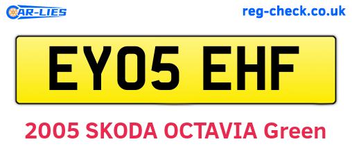 EY05EHF are the vehicle registration plates.