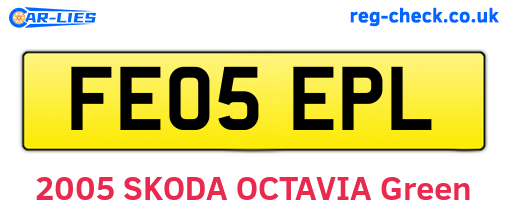 FE05EPL are the vehicle registration plates.