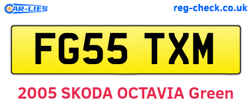 FG55TXM are the vehicle registration plates.