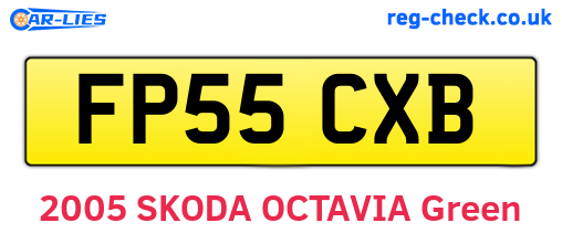 FP55CXB are the vehicle registration plates.